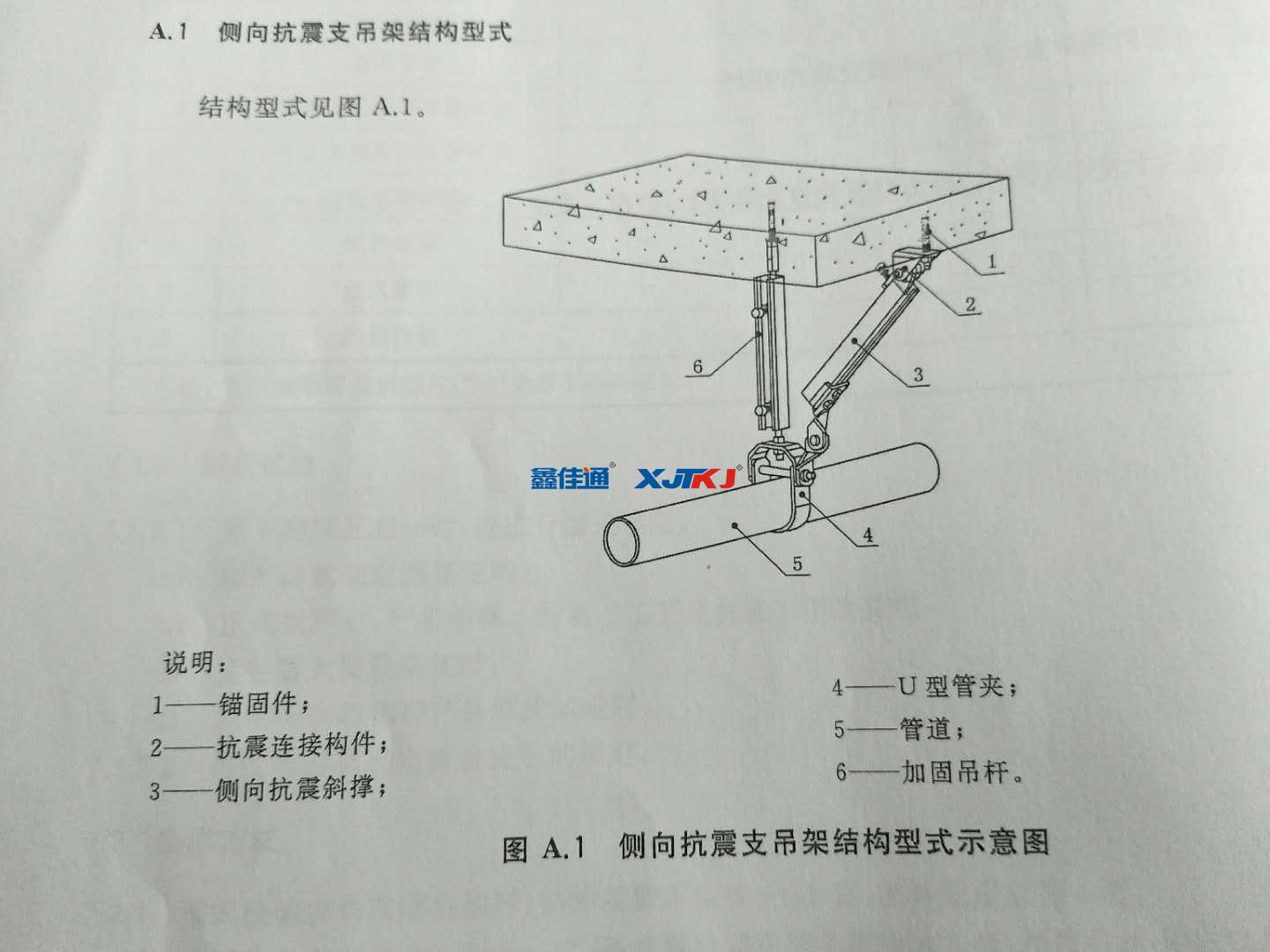 單管側向抗震支架